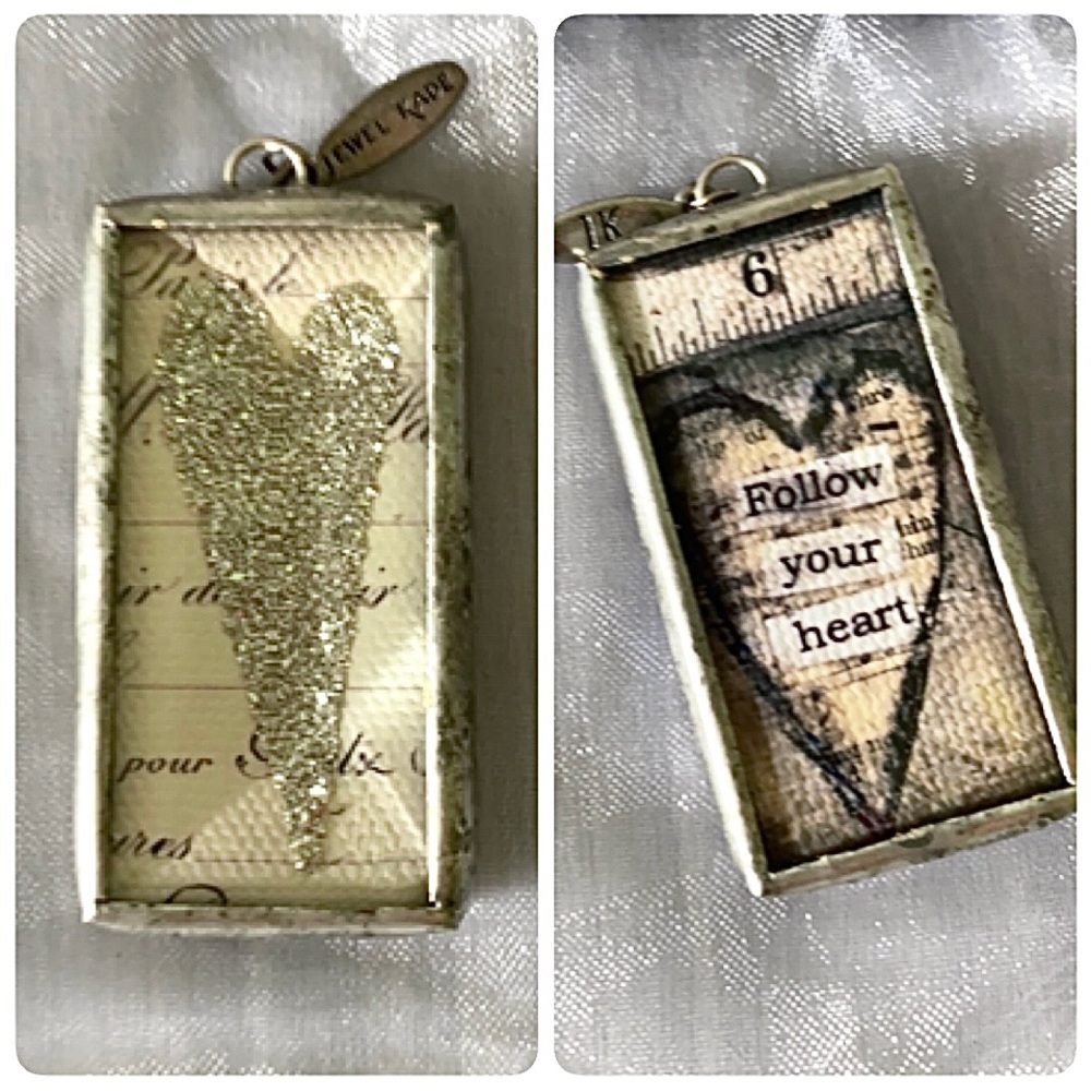 Follow Your Heart Glitter Jewel Kade Charm - USA